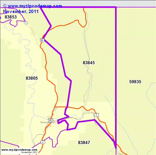 map of 83845