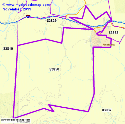 map of 83850