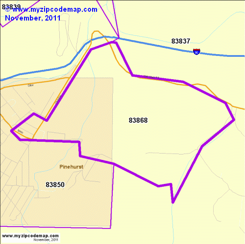 map of 83868