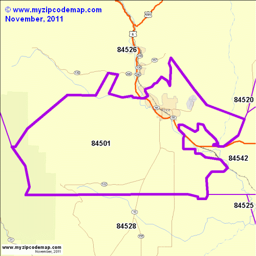 map of 84501