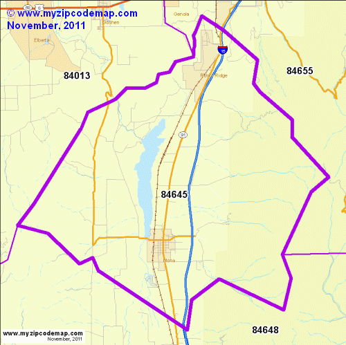 map of 84645