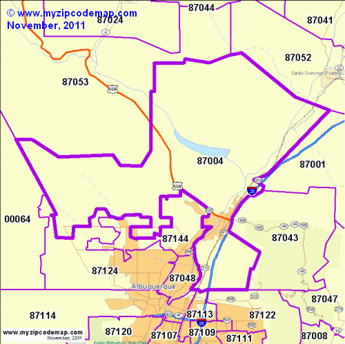 map of 87004