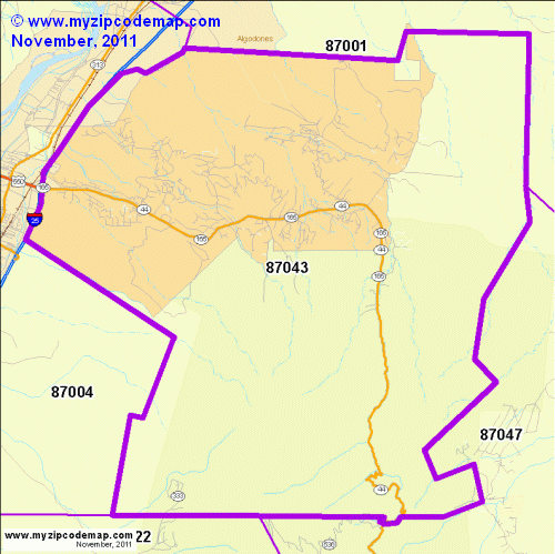 map of 87043