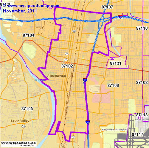 map of 87102