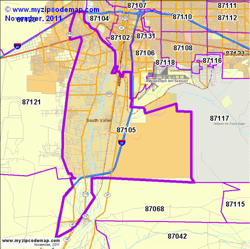 map of 87105