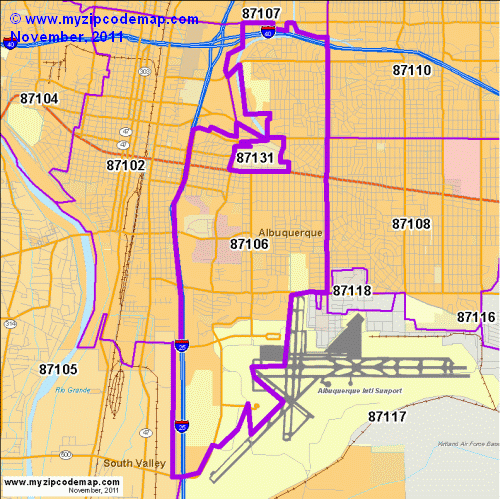 map of 87106