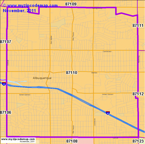 map of 87110