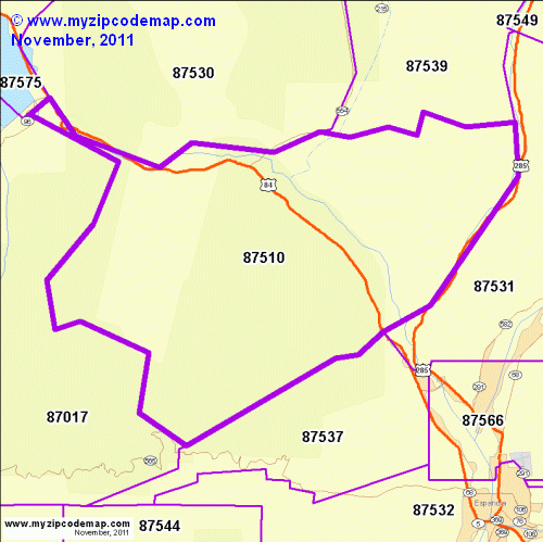 map of 87510