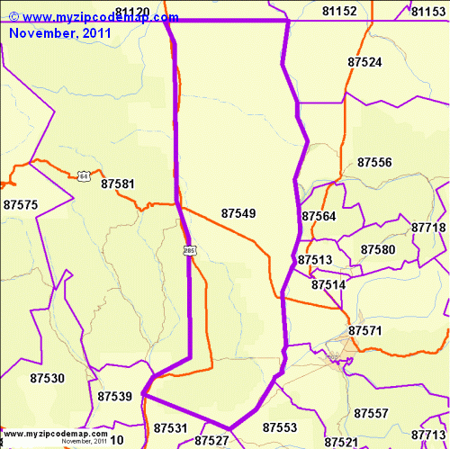 map of 87549