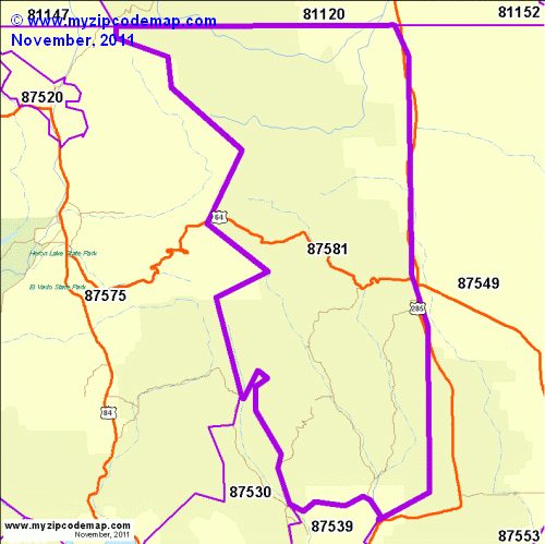 map of 87581