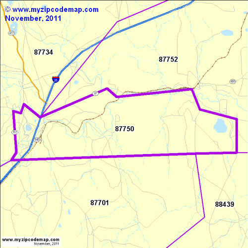 map of 87750