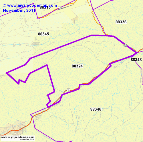 map of 88324