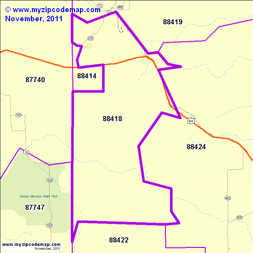 map of 88418