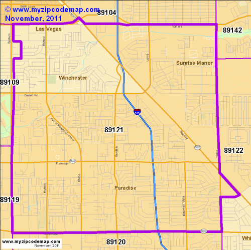 map of 89121