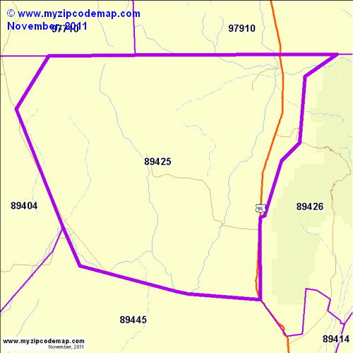 map of 89425