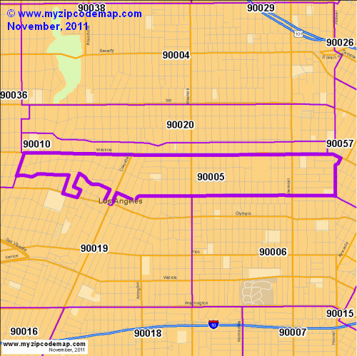 map of 90005