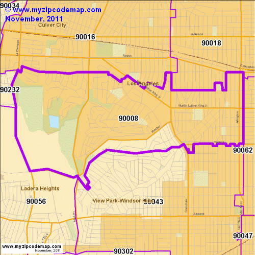 Zip Code Map Of 90008 Demographic Profile Residential Housing Free