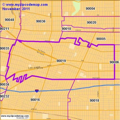 map of 90019
