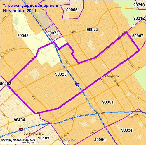 map of 90025