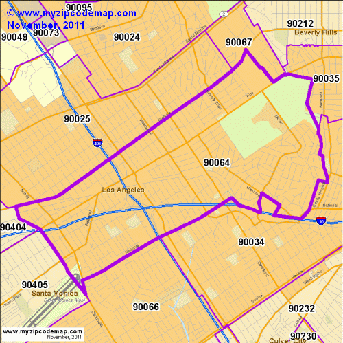 map of 90064