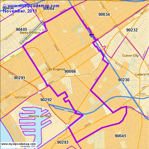 map of 90066