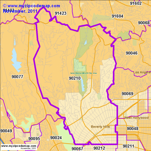 map of 90210
