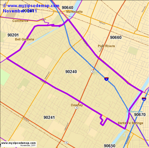 map of 90240