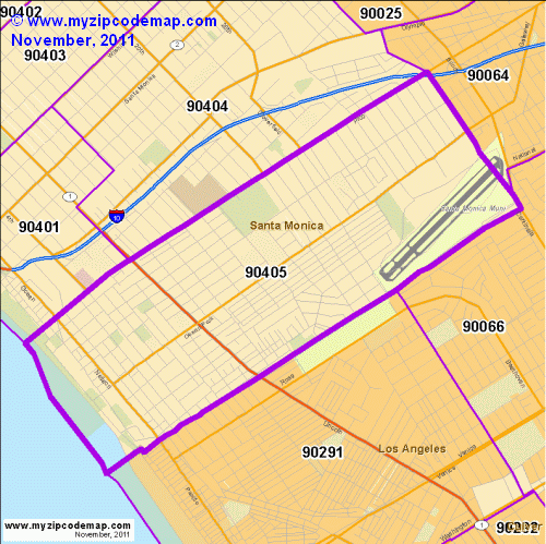 map of 90405