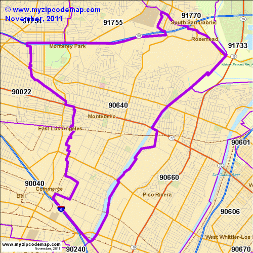 map of 90640
