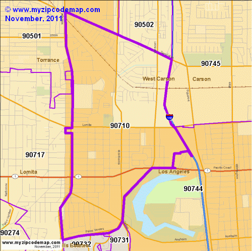 map of 90710