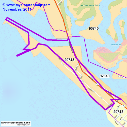 map of 90743