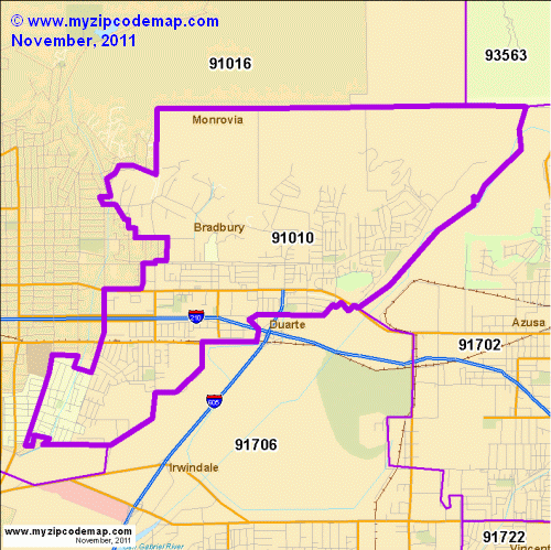 map of 91010