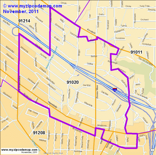 map of 91020