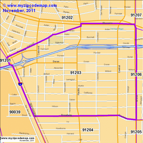 map of 91203