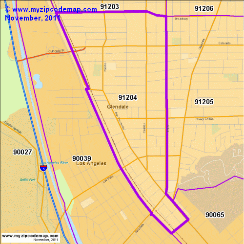 map of 91204