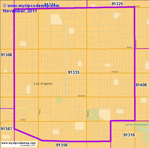 map of 91335