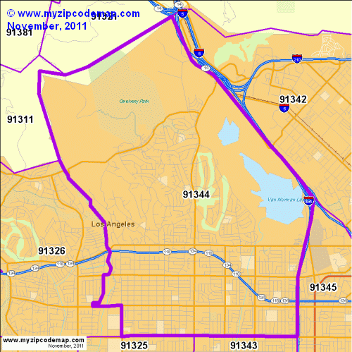 map of 91344