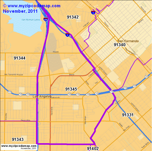 map of 91345