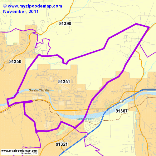 map of 91351