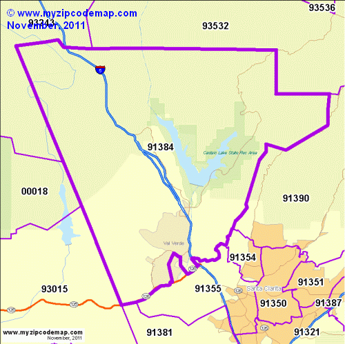 map of 91384