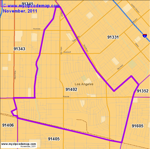 map of 91402