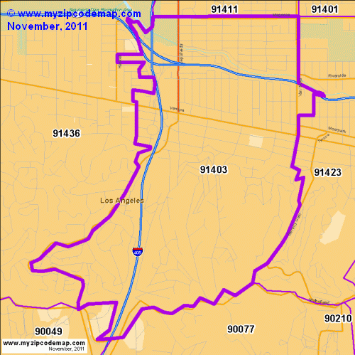 map of 91403