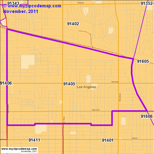map of 91405