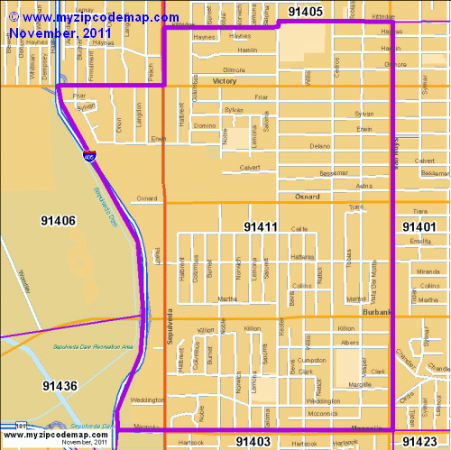 map of 91411