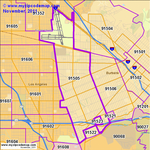 map of 91505
