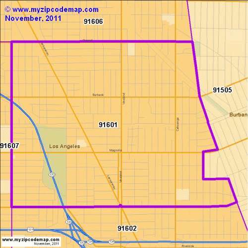 map of 91601