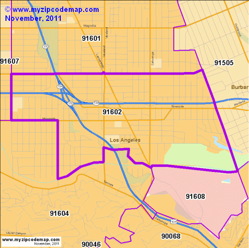 map of 91602