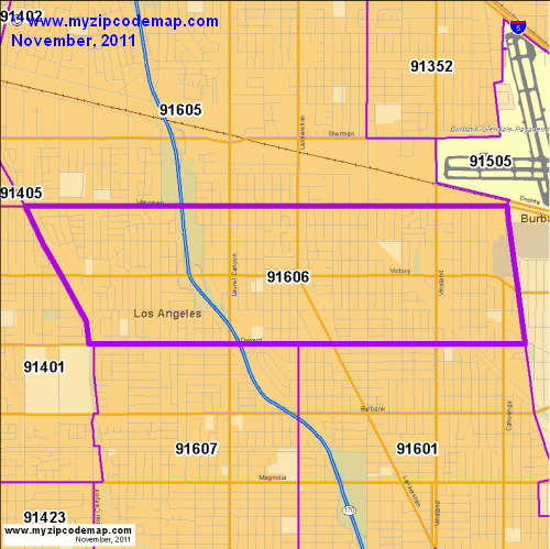map of 91606