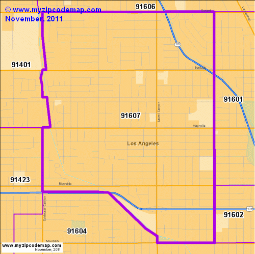 map of 91607