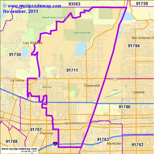 map of 91711